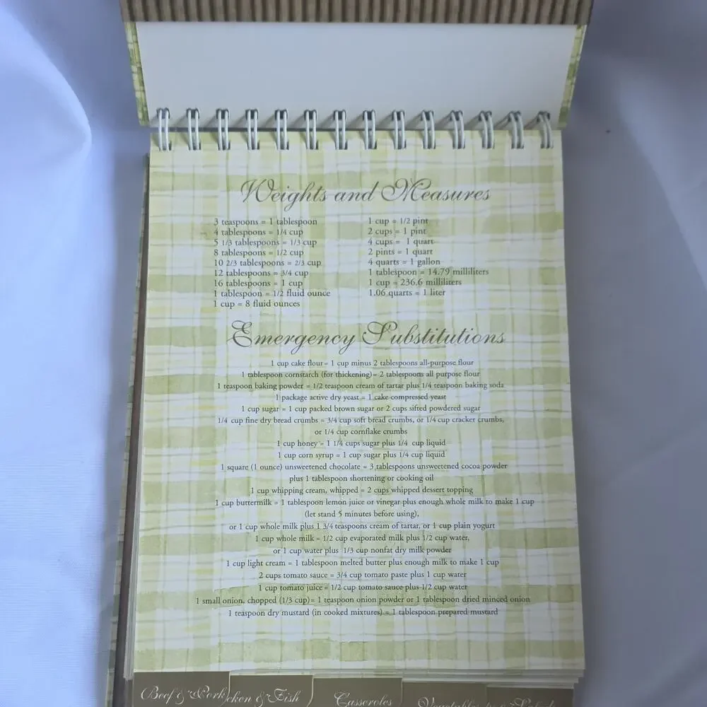 DaySpring Recipe Book Spiral Bound English Nonfiction Cooking Cookbook